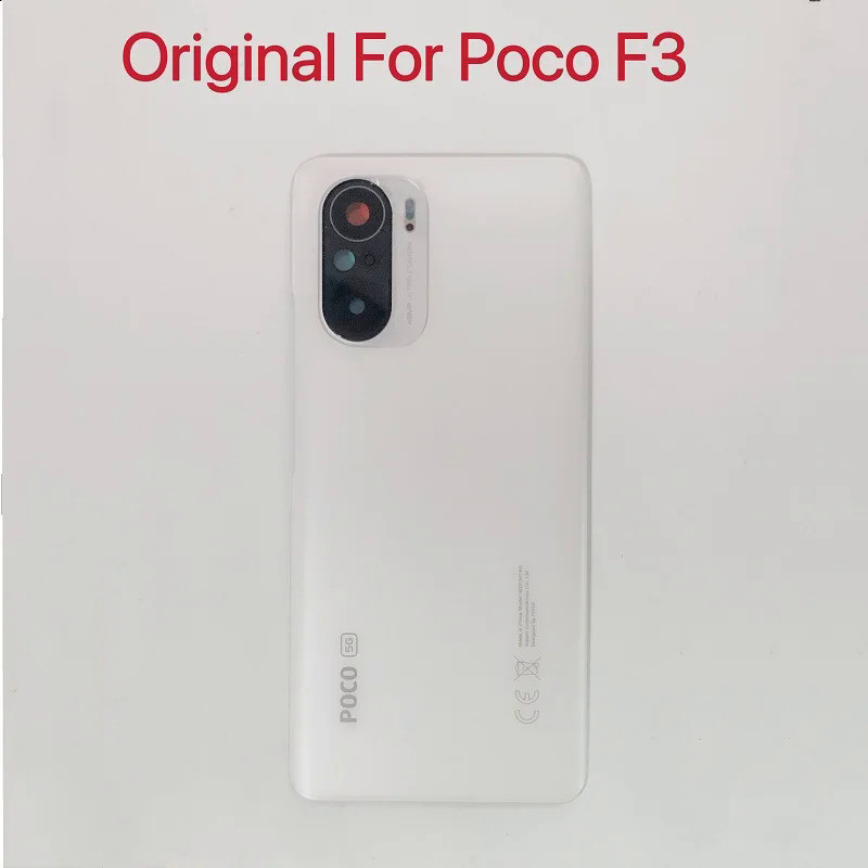 สําหรับ Xiaomi Poco F3 พร้อม CE ฝาหลัง แชสซี เคสด้านหลัง แบตเตอรี่ ตัวเรือน ประตู + เลนส์กล้อง อะไหล่ซ่อมกระจก
