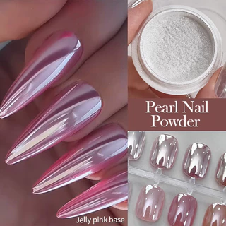 Moonlight Mirrors Nail Powder Metallic Pigment เล็บเจล Polish Pearl Dust Glitter Aurora Shiny Pearl Nail Nail