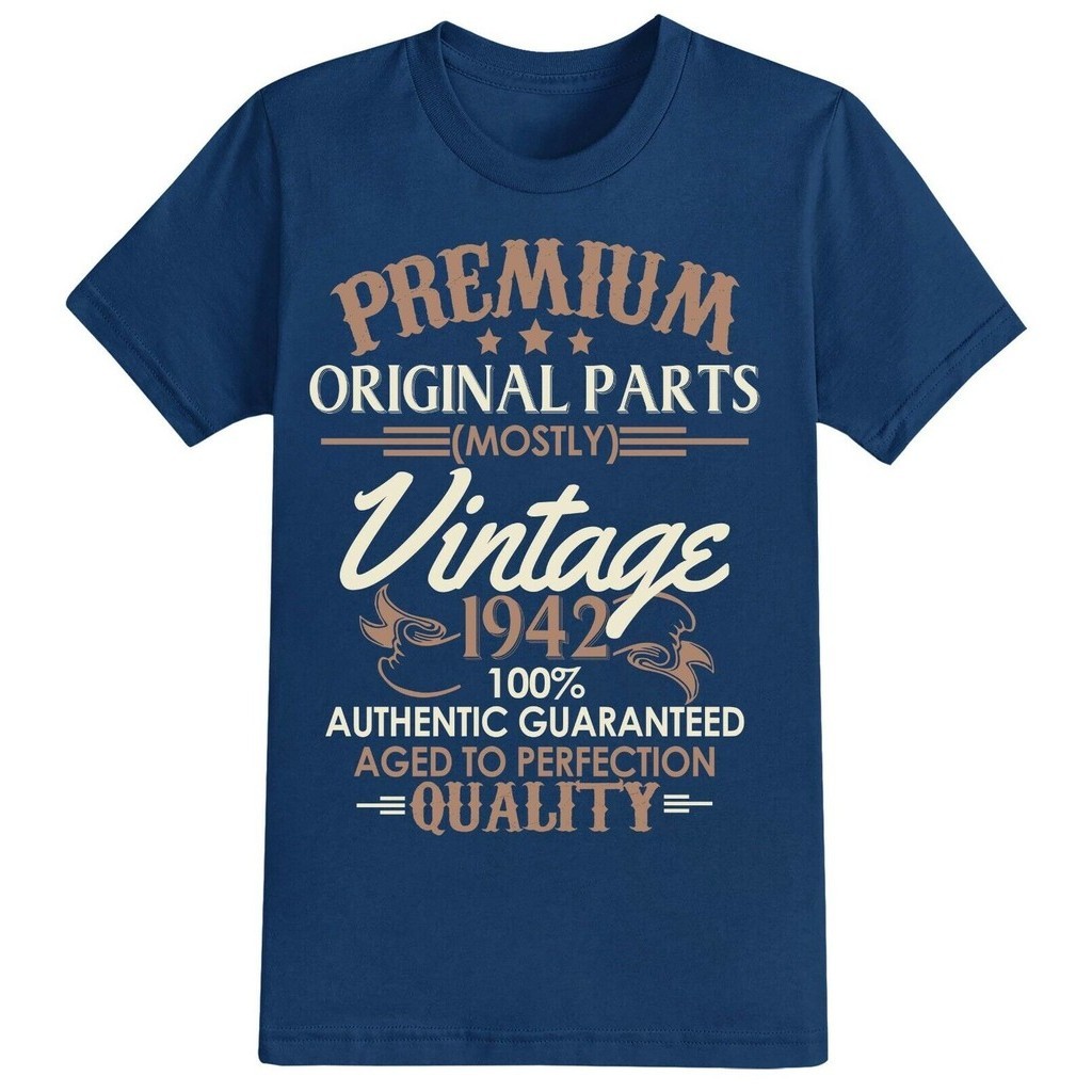 Mens 80Th Birthday Tshirt Mostly Vintage 1943 2023 Mens 80 Years Idea