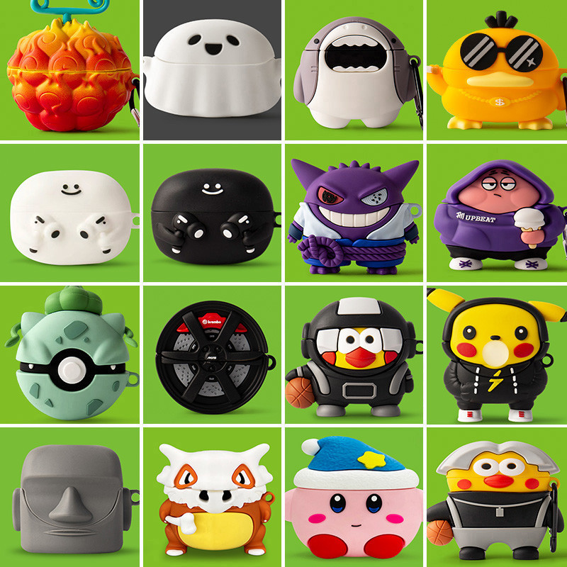 For EDIFIER W220T Case Cute Piggy Shark Panda EDIFIER W220T Silicone Soft Case 3D Cartoon Shockproof