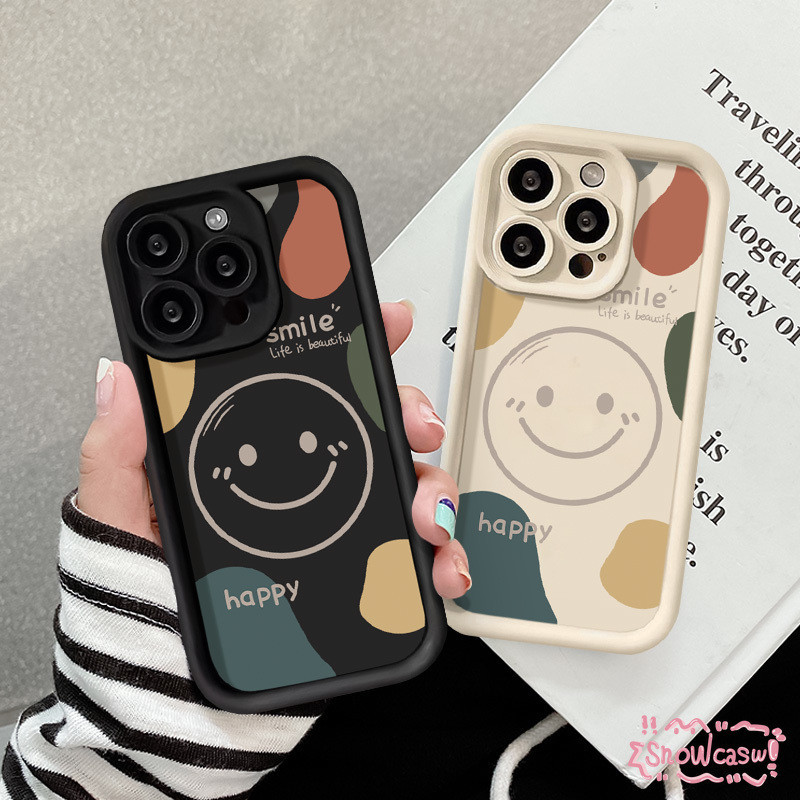 เคสโทรศัพท์ลายการ์ตูนยิ้มน่ารักสำหรับ Realme C55 C25Y C31 C15 C17 C21 C51 C25 C53 C67 C21Y C35 C33 C20 C12 5i 5s 11