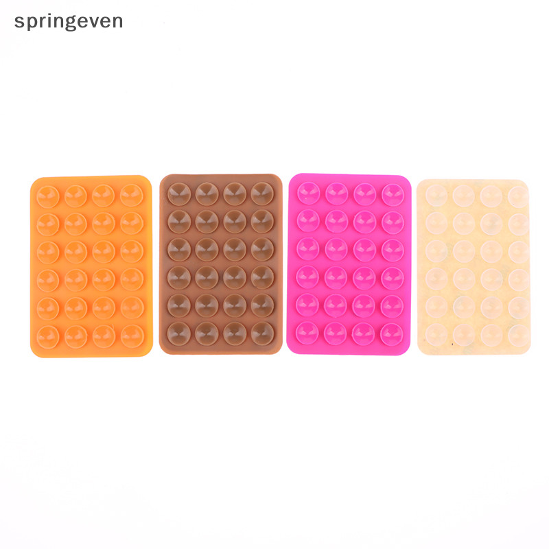[springeven] แผ่นยางซิลิโคน แบบปุ่มดูด สําหรับยึดโทรศัพท์มือถือ พร้อมส่ง