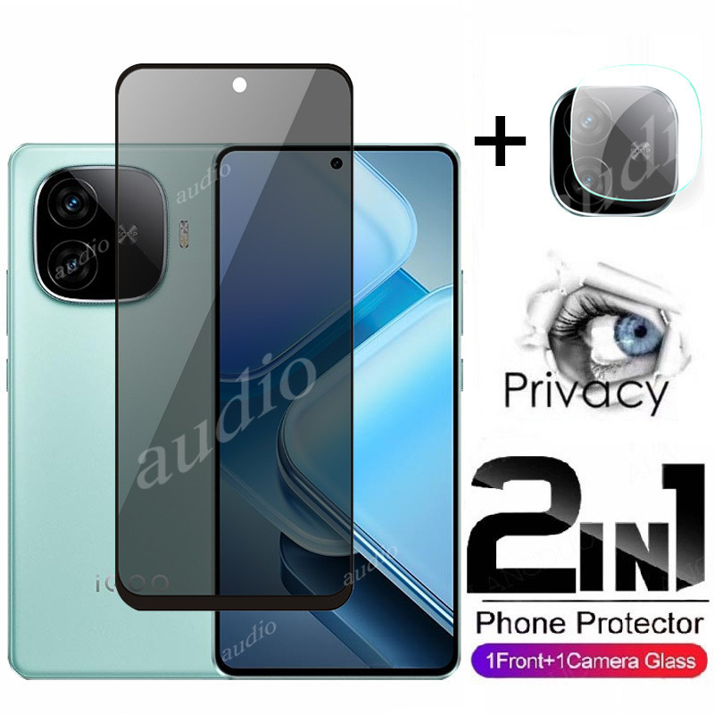 2in1 ฟิล์มกระจกนิรภัยกันรอยหน้าจอ พร้อมเลนส์กล้อง เพื่อความเป็นส่วนตัว สําหรับ IQOO z9 z9X 5G 2024 I