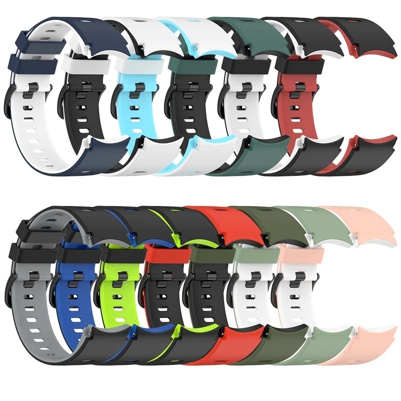 สายนาฬิกาข้อมือซิลิโคน สําหรับ Samsung Galaxy Watch 6 5 4 40 มม. 44 มม. Galaxy Watch 6/4 Classic 43 มม. 47 มม. 42 มม. 46 มม. 5Pro 45 มม.