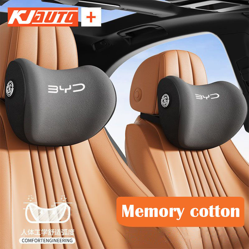 【 การยศาสตร ์ 】BYD หน ่ วยความจําผ ้ าฝ ้ ายเบาะรถยนต ์ พนักพิงศีรษะนุ ่ มสบายอุปกรณ ์ ตกแต ่ งรถยนต ์ สําหรับ BYD Atto 3 Dolphin