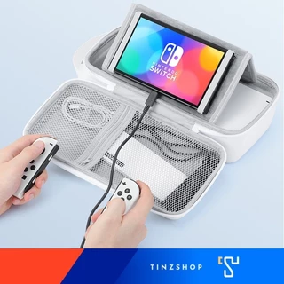 Tinzshop SwitchGo กระเป๋าหนา ใส่ได้ทั้งเครื่องเกม + Dock จอย แผ่นเกมได้ 10 แผ่น ตั้งเครื่องเล่นได้ สำหรับ NS Oled
