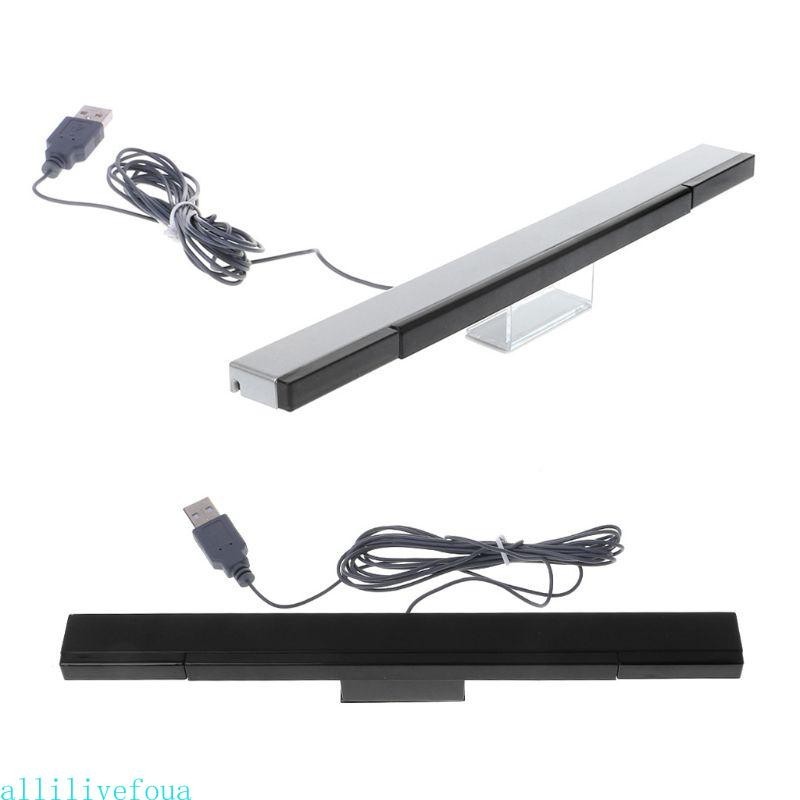 Allilivefoua เปลี ่ ยน USB แบบมีสายอินฟราเรด Ray Sensor Bar Repair สําหรับคอนโซล Wii