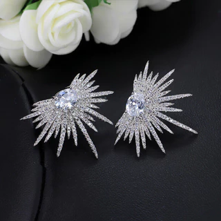 หรูหราสไตล ์ ใหม ่ ประณีตอารมณ ์ หรูหราแฟชั ่ น Rhinestone ต ่ างหูมุกเพชรเต ็ มรูปแบบ