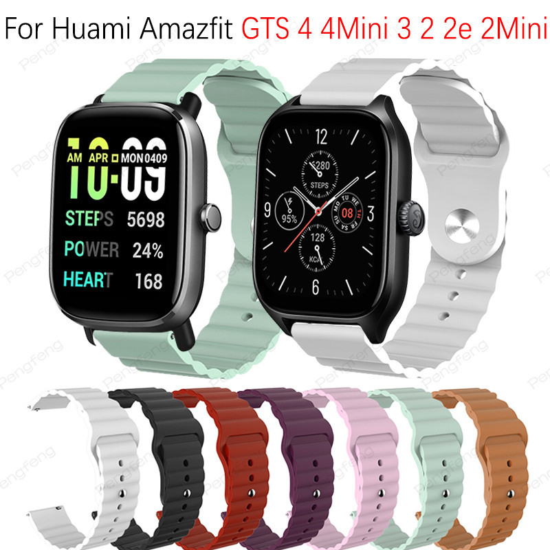 สีใหม่สําหรับ Huami Amazfit GTS 4 4Mini 3 2 2e 2Mini Youth ยางนุ่มเปลี่ยนสายนาฬิกา