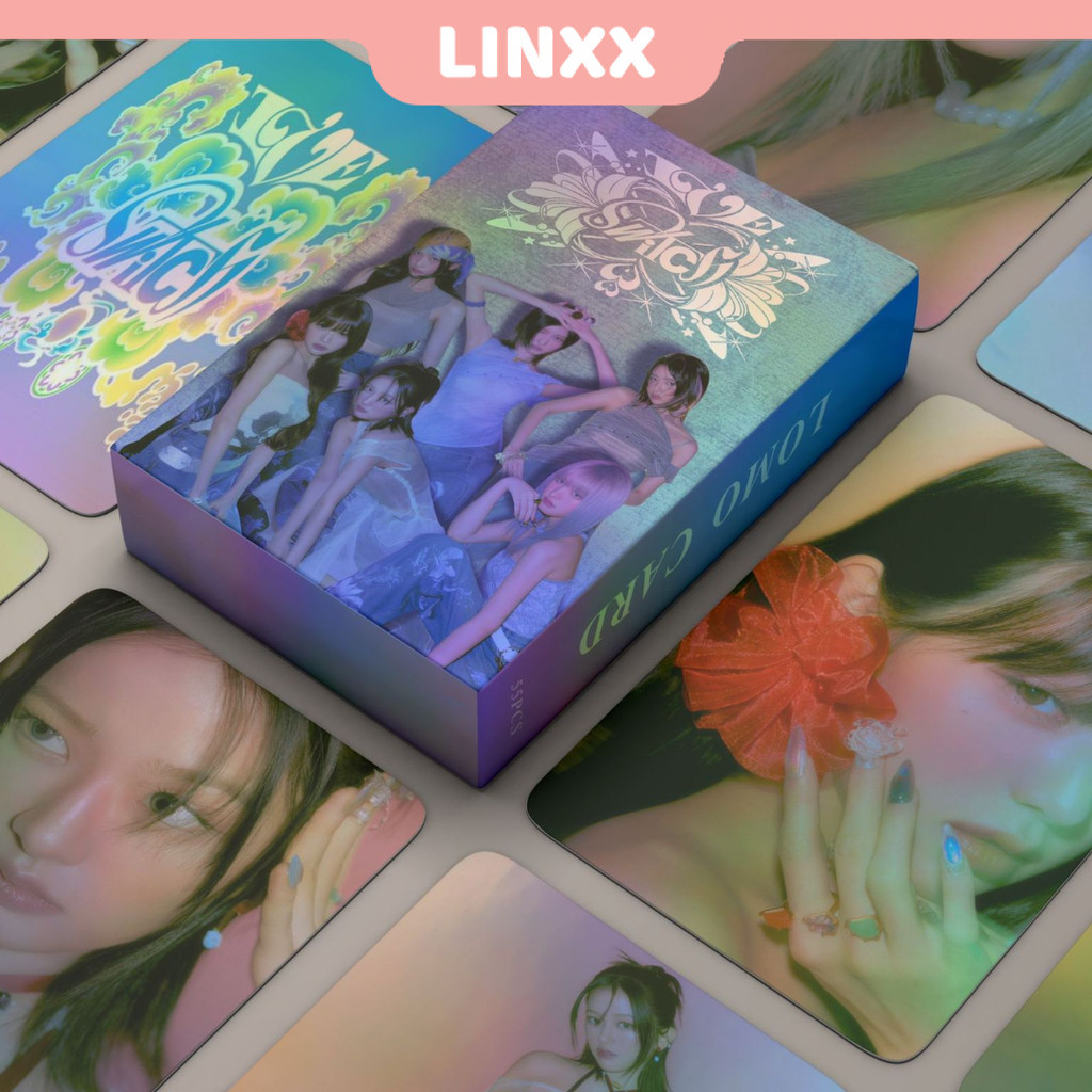 Linxx 55 ชิ ้ น IVE SWITCH การ ์ ดเลเซอร ์ โฮโลแกรม Kpop Photocards โปสการ ์ ด Series