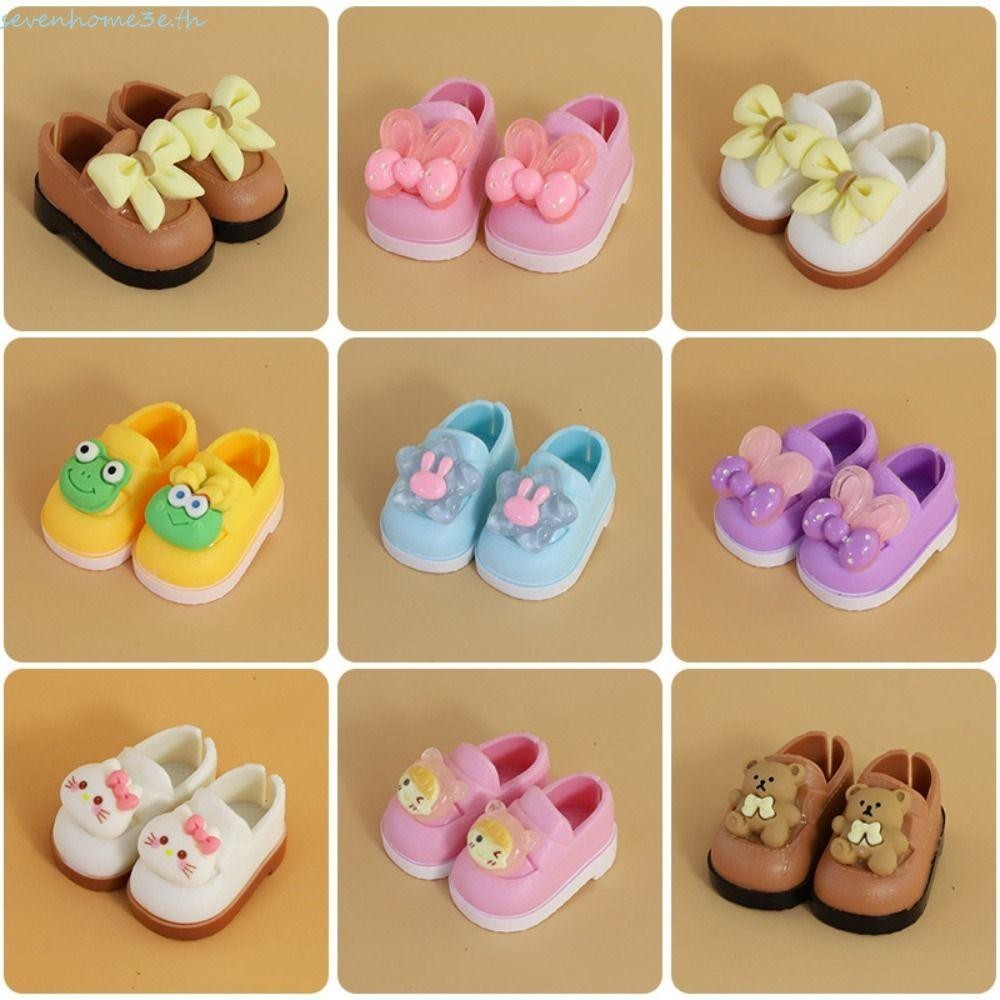 Sevenhome3e 1/6 ตุ๊กตารองเท้า, 1/6 ตุ๊กตาตุ๊กตาทํามือรองเท้ากาวนุ่ม, รองเท้าตุ๊กตามินิ Bowknot BJD รองเท้าตุ๊กตา