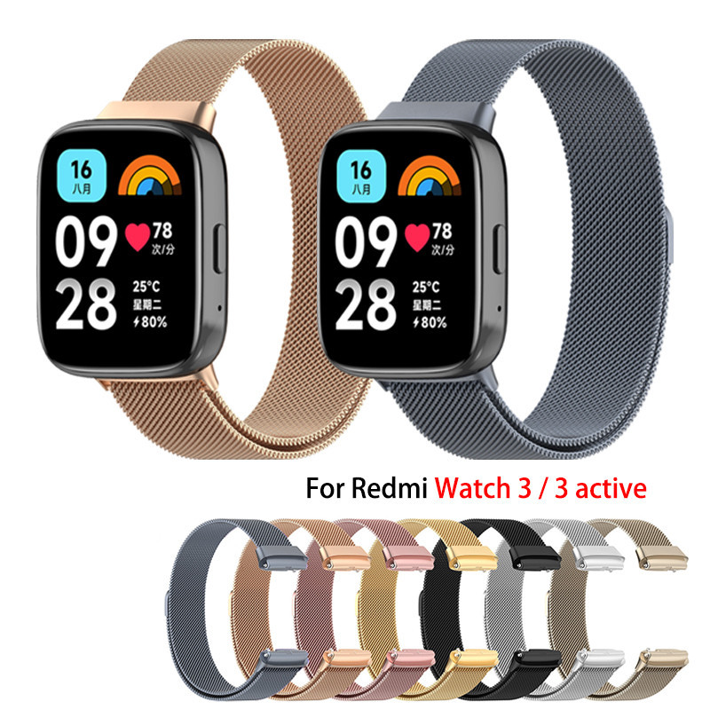 สายโลหะสแตนเลสแม ่ เหล ็ กสําหรับนาฬิกา Redmi 3 active lite