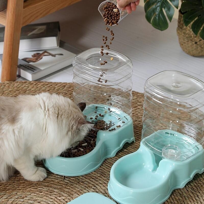 YTL เครื่องให้อาหารแมวอัตโนมัติ ที่ให้อาหารอัตโนมัติ เครื่องให้อาหาร ชามข้าว ชามอาหาร หมา แมว อัตโนมัติ 3.8 ลิตร