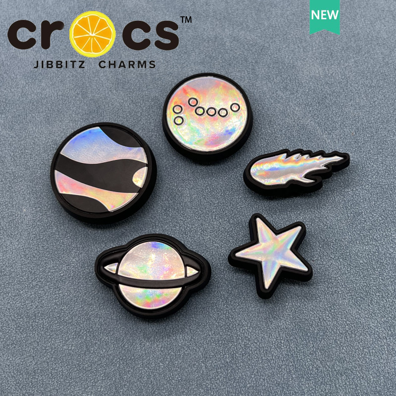 jibbitz crocs แท้ กระดุมรองเท้า charm น ่ ารักอุปกรณ ์ เสริม Planet Meteor Moon รองเท ้ าอุปกรณ ์ เสริม