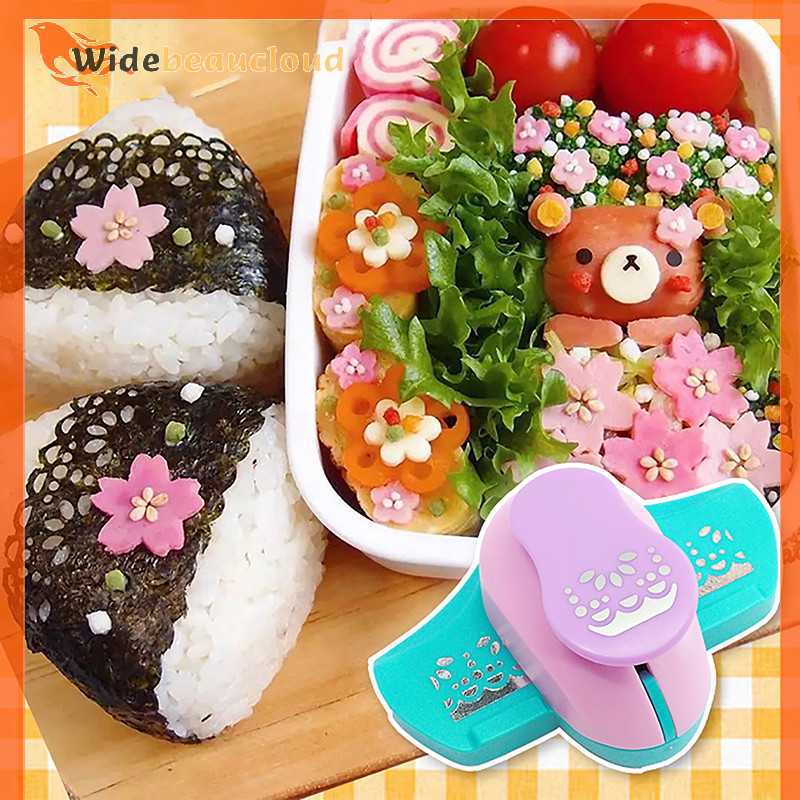 Widebeaucloud DIY ซูชิเครื่องมือสาหร่ายทะเล Nori Punch เครื่องตัดดอกไม้ริบบิ้นข้าว Ball Onigiri Mould เครื่องครัว Bento ซูชิตกแต่ง Nice