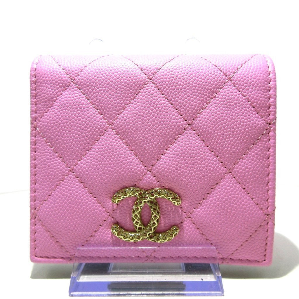 สินค้ามือสอง CHANEL Bifold Wallet matelasse pink Brandear