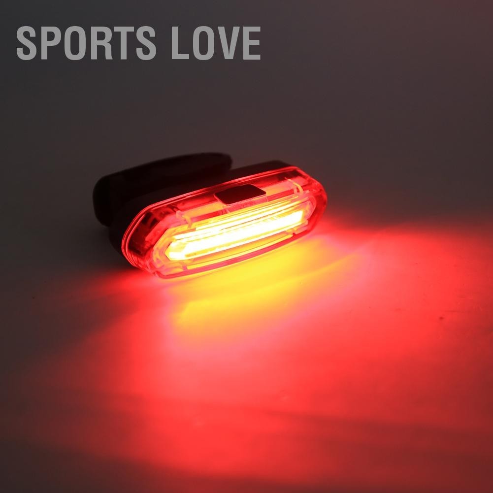 Sports Love LED จักรยานไฟท้ายไฟเตือน Nighting อุปกรณ์ขี่จักรยานสำหรับจักรยานเสือภูเขา FIXED GEAR ชาร์จ USB