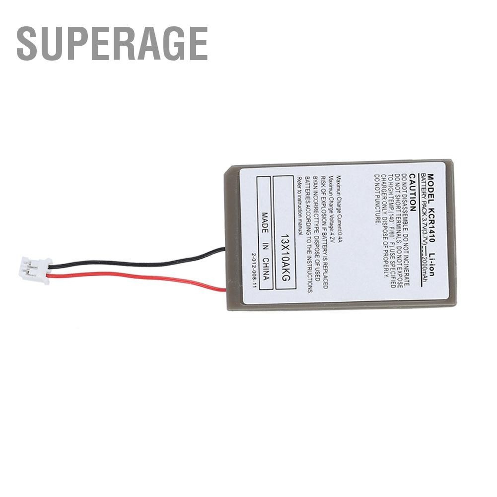Superage แบตเตอรี่แบบชาร์จไฟได้ 2000mA พร้อมสาย USB สำหรับคอนโทรลเลอร์เกม PS4