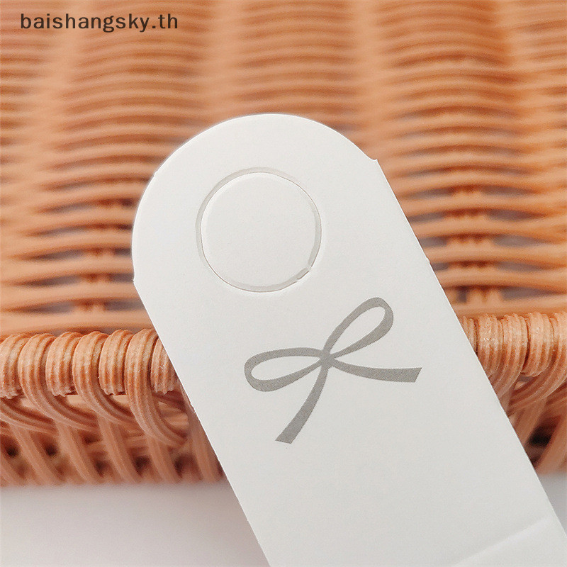 Byth 50 ชิ้นการ์ดสําหรับผมสาย Hairpin Elliptical Bowknot เชือกผมการ์ดกระดาษแข็งบรรจุภัณฑ์ Handmade DIY เครื่องประดับ Hang Tag การ์ด byth