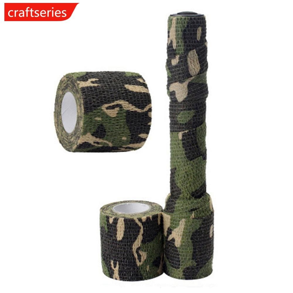 Craftseries กันน ้ ํา Camo Wraps เดินป ่ า Camping ล ่ าสัตว ์ Camouflage เทปสติกเกอร ์ จักรยาน A8L9