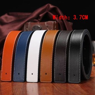 ใหม่ เข็มขัดหนังวัวแท้ คุณภาพสูง ไม่มีหัวเข็มขัด กว้าง 3.7 ซ…