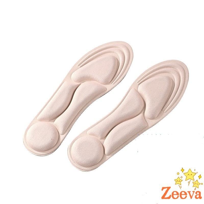 ZEEVA พื้นรองเท้าผู้หญิง แผ่นเสริมรองเท้า เพื่อสุขภาพ ป้องกันการปวดเท้า Women insoles