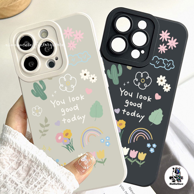 เคสไอโฟน11 เคส แคคตัส สําหรับ iPhone 11 12 13 14 Pro Max X XR XS Max 7 8 Plus ซิลิโคนนุ่ม ป้องกันการตก Soft เคสโทรศัพท์