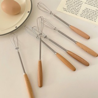 ที่ตีไข่ด้ามไม้สุดคลาสสิก ใช้งานง่าย น้ำหนักเบา ทำความสะอาดส…