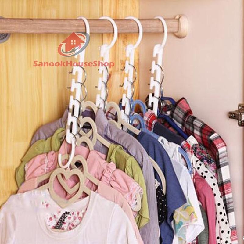 ไม้แขวนเสื้อ9ช่อง หมุนได้360 องศา ไม้แขวนเสื้อ รูปที่ 3