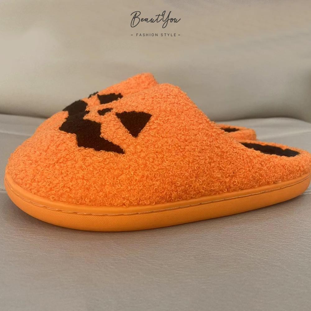 {2024-BEY }Unisex Ghost Face Shoes Cozy Halloween Fluffy Slippers for Winter Indoor Outdoor [BeautYou.th ]