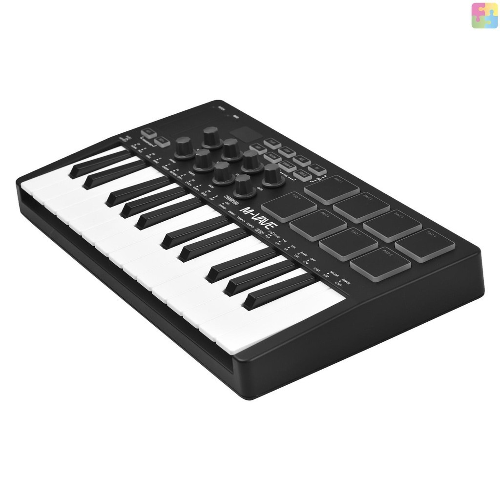 [nice ] M-vave 25-Key MIDI Control Keyboard Mini Portable USB Keyboard MIDI Controller 25 Velocity Sensitive Keys 8 RGB Back