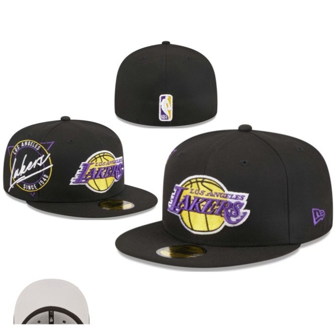 สต ็ อกใหม ่ ล ่ าสุด Lakers ปักหมวกผู ้ ชายและผู ้ หญิง,หมวกปิดอย ่ างเต ็ มที ่