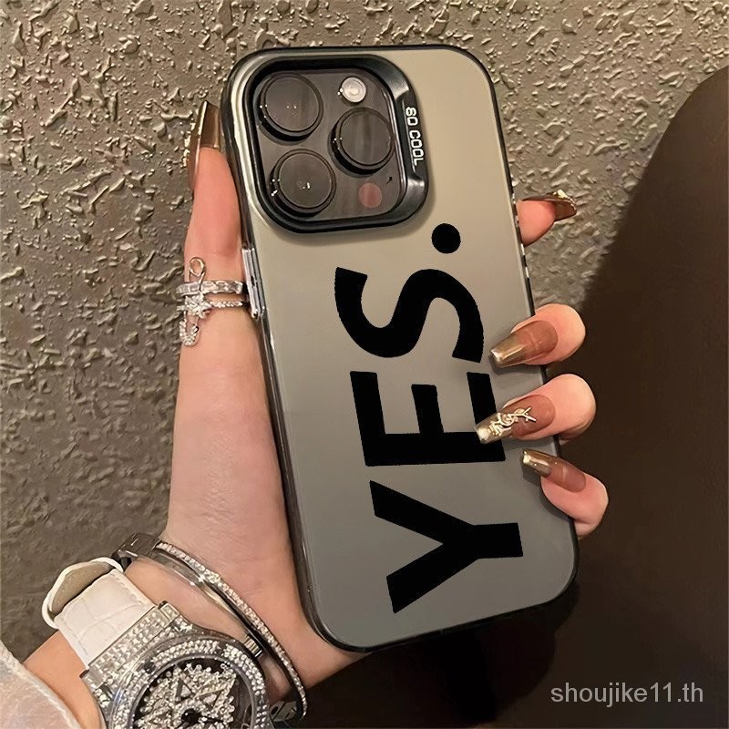 แฟชั ่ นแบรนด ์ ที ่ เรียบง ่ ายบุคลิกภาพเหมาะสําหรับ apple15/1413เคสโทรศัพท ์ iphone12/11promax7/8plus M61F