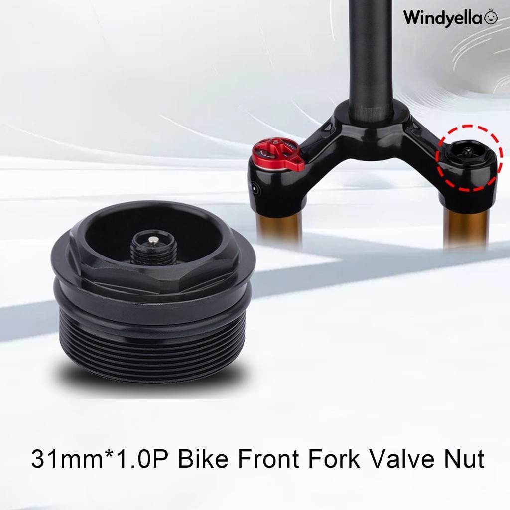 [WD ]Bike Air Valve Nut พร ้ อมแหวนซีลวาล ์ วเปลี ่ ยนได ้ Core ฟันรูปแบบ 31 มม . *1.0P จักรยานด ้ านหน ้ าส ้ อมวาล ์ ว Nut ส ้ อมอุปกรณ ์ เสริม