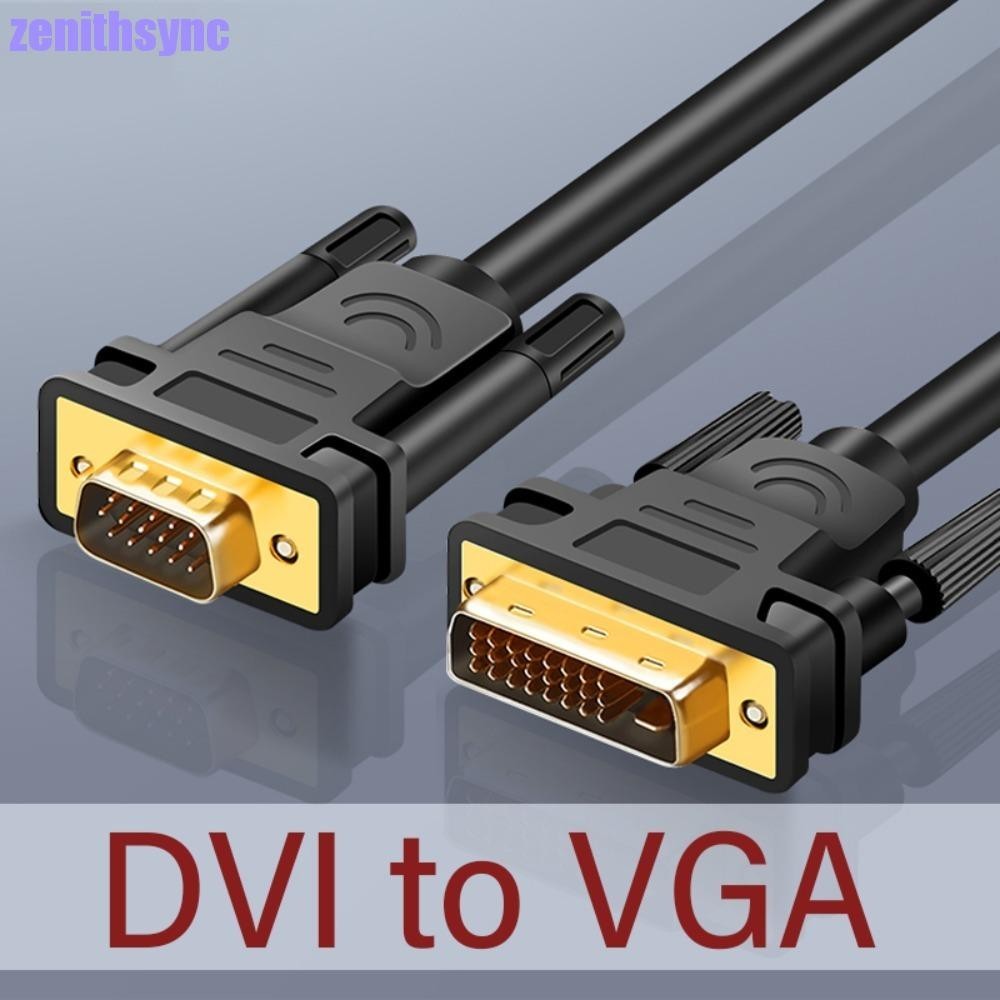 ZENITHSYNC Dvi To VGA Cable Adapter, ชายกับชาย 15 พิน VGA Dvi 24+1 ถึง Vga Cable, 24+1 Pure Copper Video Converter สาย Dvi เป็น Vga Converter