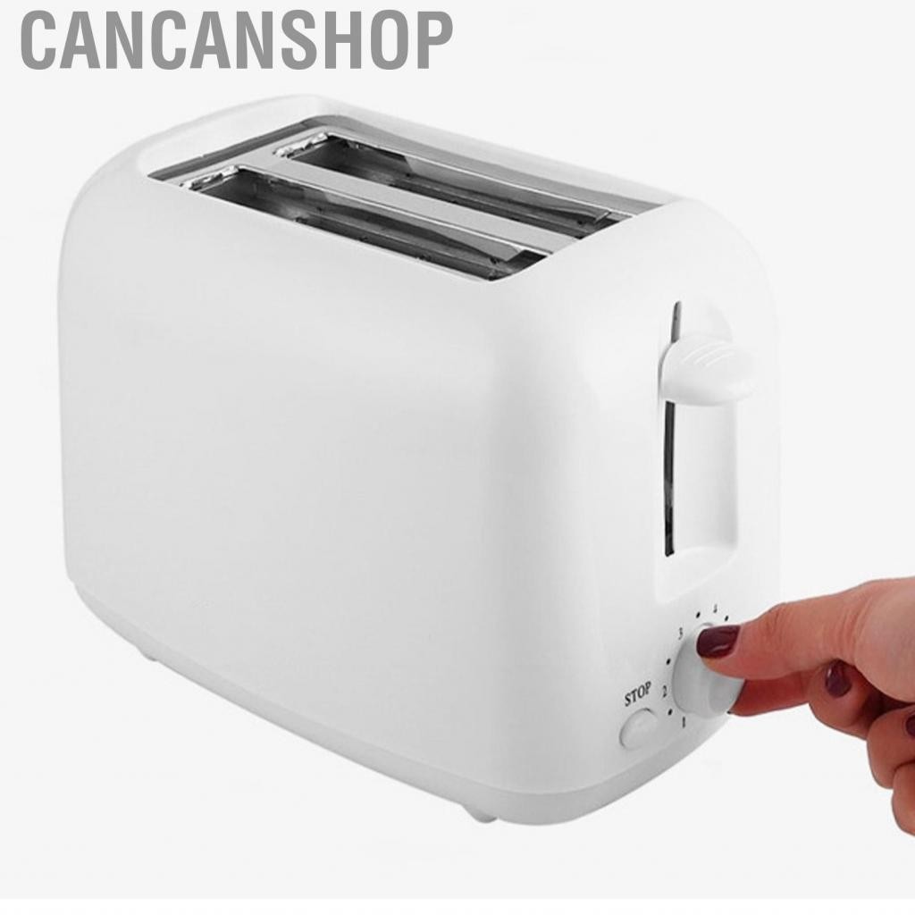 Cancanshop Breakfast Toaster  White 650W ABS Bread Toast Machine for Dorm
