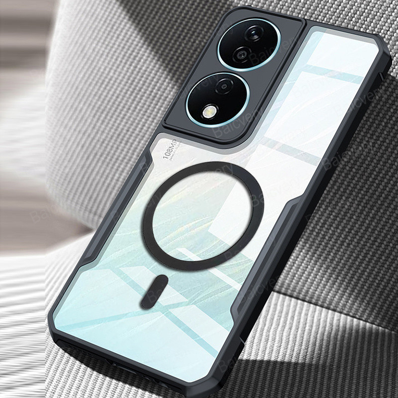 Huawei Honor X7B 5G / X7B 4G / Honor 90 Smart Case คุณภาพสูงแฟชั่นShell Hard Silicon Magnetic Circleเคสชาร์จไร้สายฝาครอบเคสป้องกันเต็มรูปแบบ