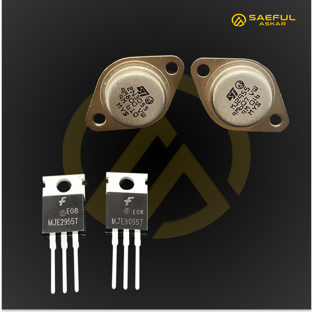 Audio ทรานซิสเตอร์สุดท้าย MJE3055 & MJE2955 MJ2955 2N3055 อะไหล่ bakasi Amplifier ระบบเสียง