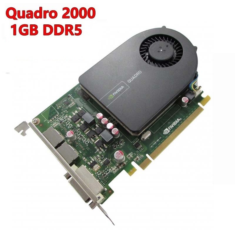 การ์ดสีดํารุ่นที่สองใหม่ Quadro 2000 1GB DDR5 Q2000 กราฟิกการ์ด