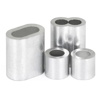 5/10/25/50/100/200/500pcs Wire rope round single hole aluminum sleeve aluminum chuck oval hole clip aluminum buckles quick chuck