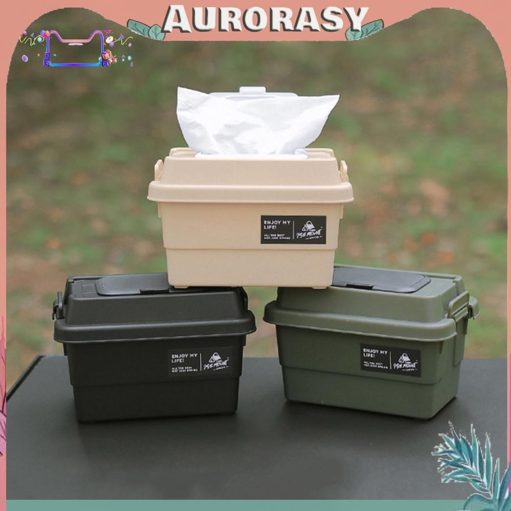 🚚จัดส่งในกรุงเทพฯ🚚Camping Desktop Tissue Container 1.1L Sundries Bucket Storage Box Car Organizer