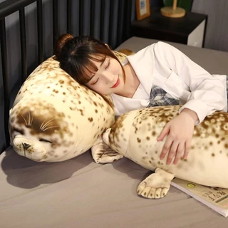 HARM Seal Plush Toys, Large Soft Blob Seal Pillow,อินเทรนด์ PP Cotton Chubby Cute Gift for Boys Girls Children