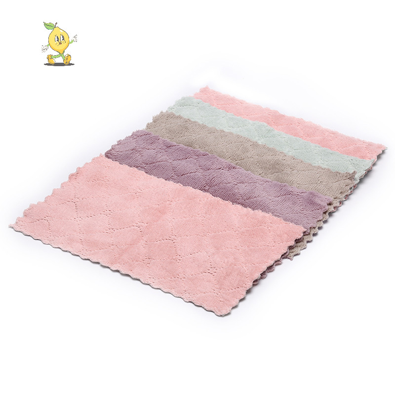 [mozh ] 1 ชิ ้ นผ ้ าเช ็ ดจานครัวไมโครไฟเบอร ์ ดูดซับพิเศษผ ้ าเช ็ ดทําความสะอาดในครัวเรือน [TH ] - รูปที่ 3