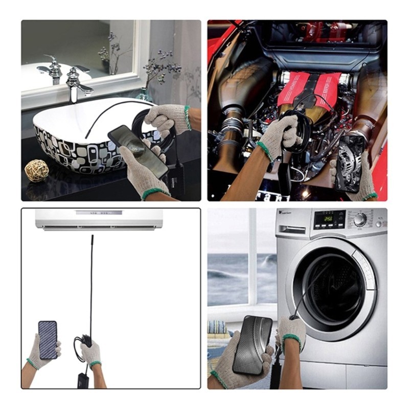 EDB* USB 3 in 1 6 LED กล้องเอนโดสโคปการตรวจสอบงูกล้อง Borescope