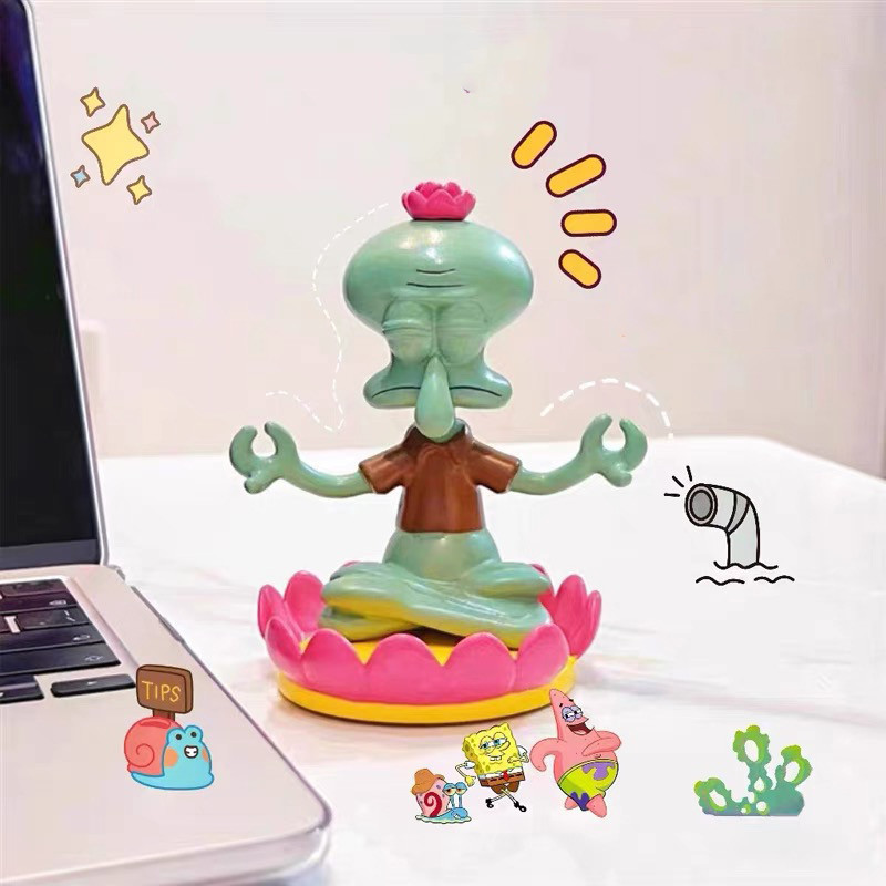 Spongebob Squidward cos Lord พระพุทธรูปน ่ ารักอะนิเมะ Action Figure ของเล ่ นผู ้ ถือโทรศัพท ์ มือถือเครื ่ องประดับรถยนต ์