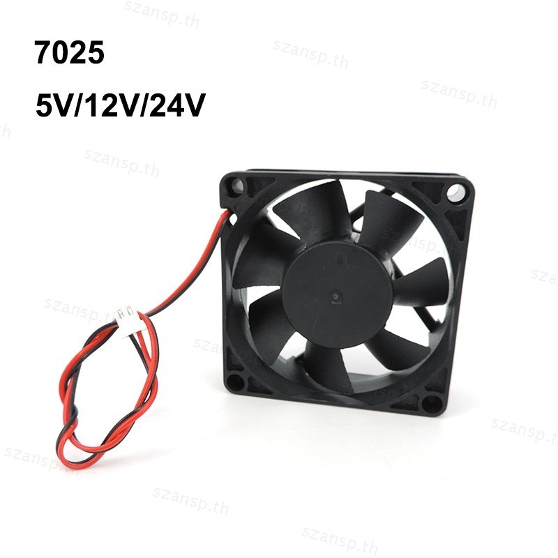 2pin 7025 70 มม.70*25 มม.DC 5V 12V 24V แบริ่งแขน USB พัดลมระบายความร้อน Comptuter สําหรับ CPU พัดลมระบายความร้อนแล็ปท็อปอะไหล่