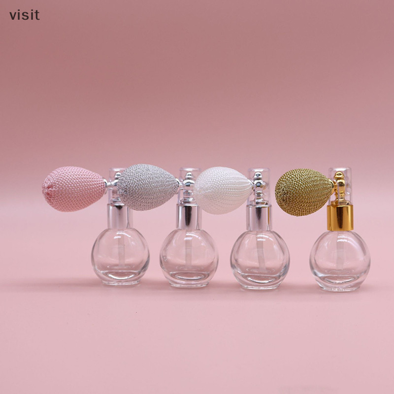 [VI ] 15ml บอลลูน AirBag ขวดรีฟิลทรงกลมแบบพกพาโปร ่ งใสขวดแก ้ วเปล ่ า TH