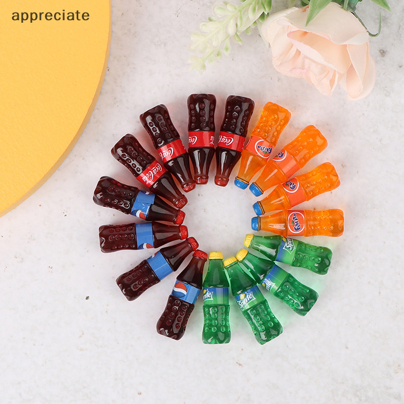 [AP] 4pcs Dollhouse Miniature Coke เครื่องดื่มโซดาเครื่องดื่มน้ําอุปกรณ์ครัวของเล่น TH