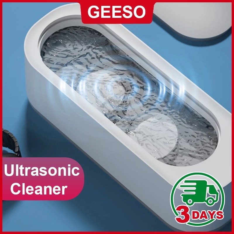 GEESO Ultrasonic แว่นตาทําความสะอาดเครื่องแบบพกพา Ultrasonic Cleaner สําหรับทําความสะอาดเครื่องประดั
