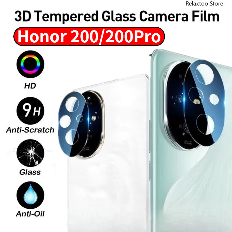 3d เลนส์โค้งฟิล์มป้องกันกระจกนิรภัย Honor200 Honor 200 Pro Smart Lite 200Pro 200Smart Honor200Pro 5G Full Coverage เลนส์กล้องหน้าจอป้องกันกระจกฝาหลังฟิล์มโทรศัพท์